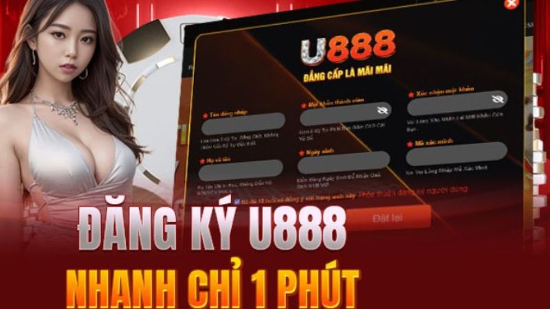 Hướng dẫn đăng ký tài khoản U888 trong giây lát